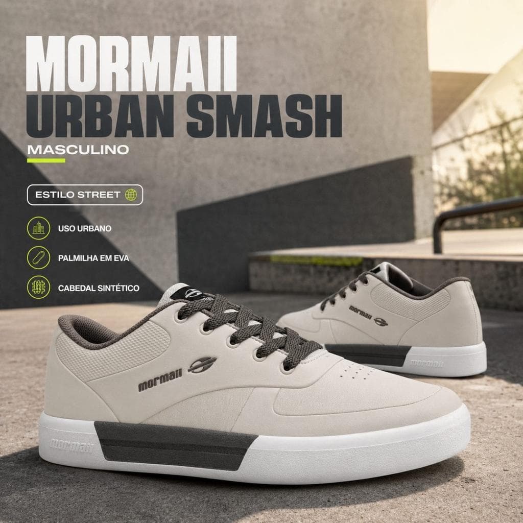 Tênis Urban Smash Sint 05 Ice cabedal sintético casual