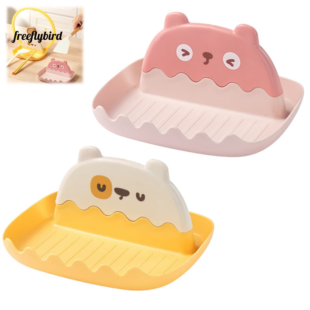 Fz Suporte Para Tampa De Panela Fácil De Limpar , Descanso De Utensílio De Urso Fofo Com Bandeja De Gotejamento , Rack D