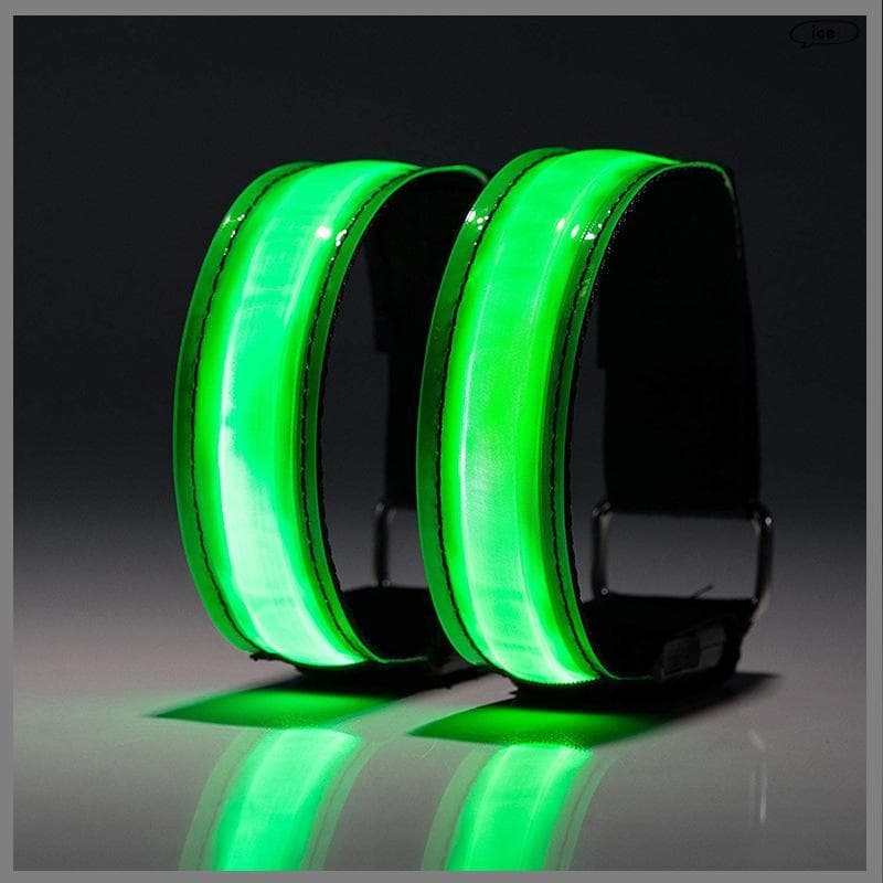 Du Alça De Braço Luminosa LED Luz De Corrida Noite Correndo Pulseira Aviso Segurança Reflexivo Torcendo Tornozelo USB Ho