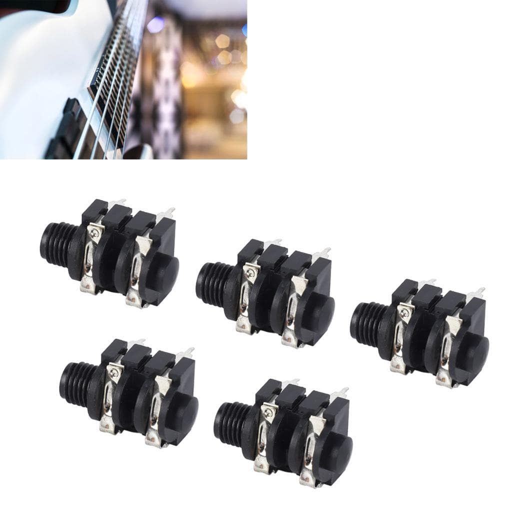 Soquete estéreo de 6,35 mm Conector de 4 pinos para microfone, guitarra elétrica com transmissão estável e som nítido