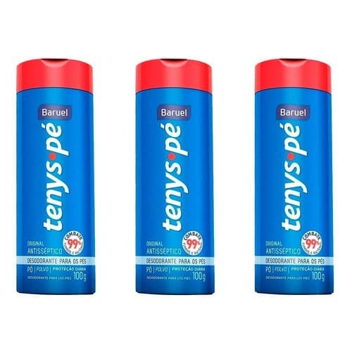Kit 3 Tenys Pé Baruel 100 Gramas Cada