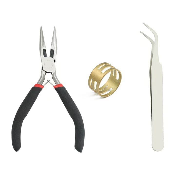 Alicate para argolas abertas de acessórios de metal, alicate de bico fino sem dentes, alicate multifuncional universal p