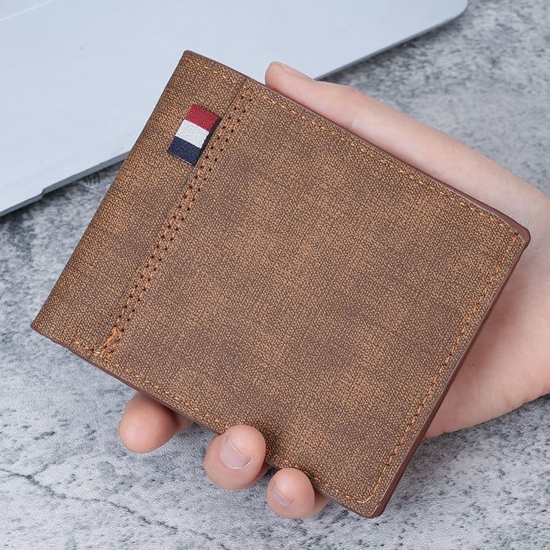 carteira masculina com ziper carteira masculina 2026 novo estilo de lona carteira masculina estilo curto estudante Retro