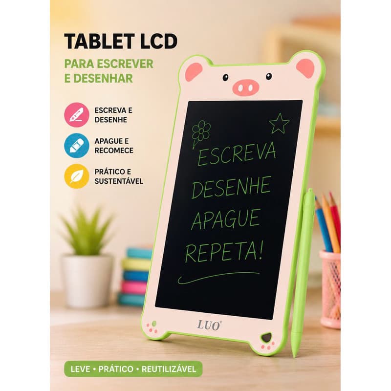 Tablet LCD Infantil 8.5/10.5 Polegadas Lousa Mágica Para Escrever Desenhar Reutilizável