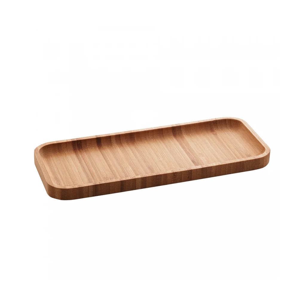 Bandeja Petisqueira Retangular Bambu 28 cm Petisqueira Lyor Travessa de Bambu Tábua de Petiscos