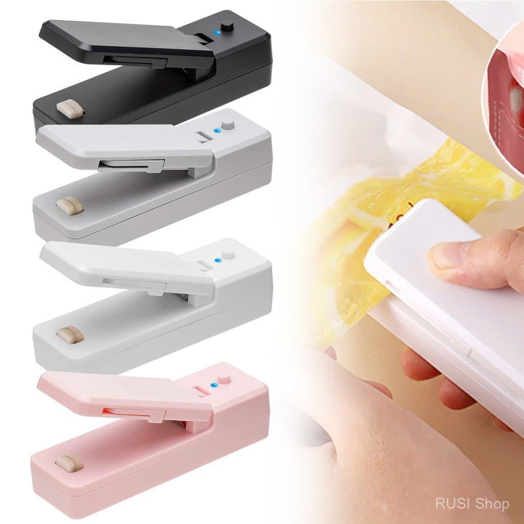 1pc Mini Máquina de Selagem Portátil Recarregável e Máquina de Corte a Calor a Vácuo Adequada para Sacos de Almoço de Pl
