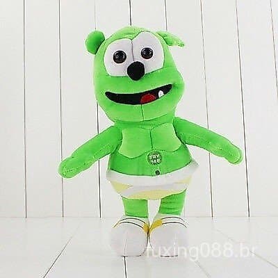 Sweetjohn1 Gummy Bear Toy Decoração de Natal Brinquedo de urso de pelúcia mole Música Brinquedo de urso de pelúcia/Multi