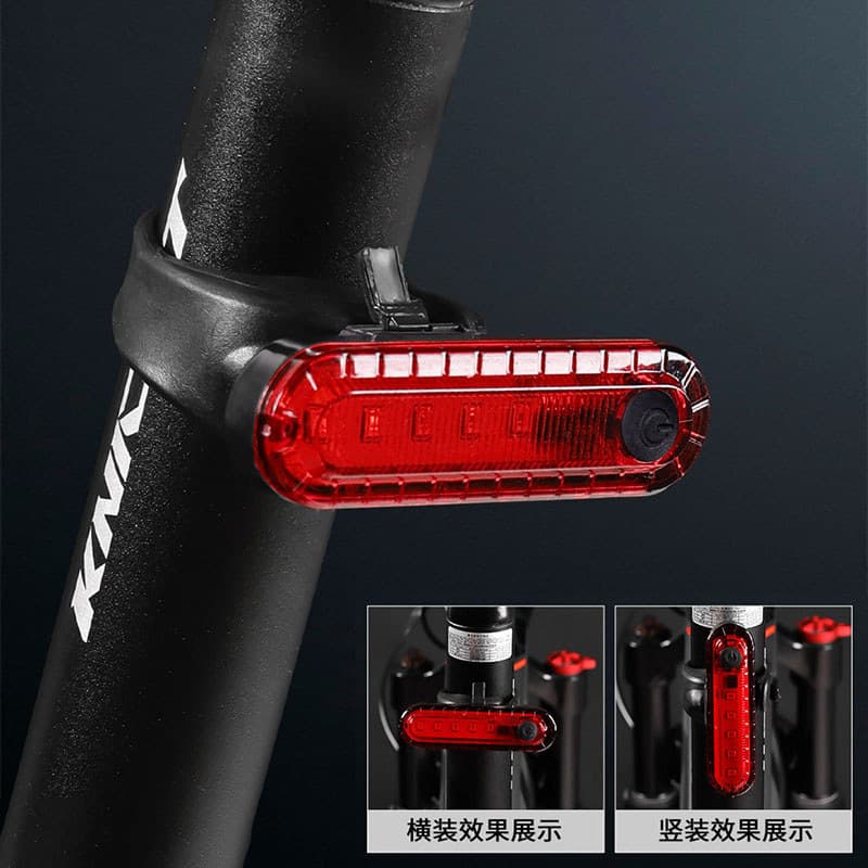 Produtos ao ar livre bicicleta equipamento de ciclismo USB carregamento luz traseira noite equitação luz advertência luz