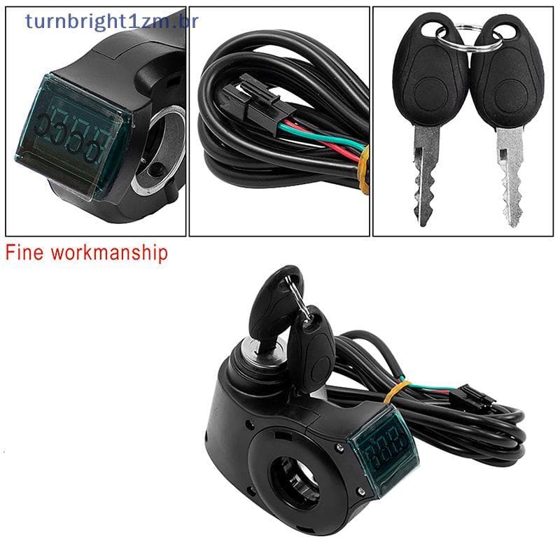 Interruptor De Alimentação Para Bicicleta Elétrica Lo Power Display Polegar Acelerador Com Chave 12V-99V Scooter Elétric