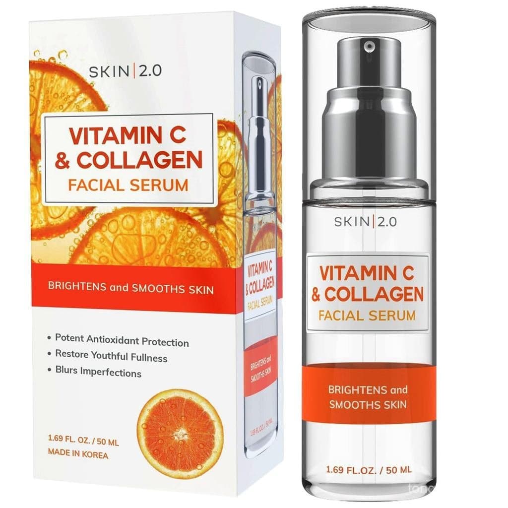 Sérum de Vitamina C - Testado por Dermatologistas, Antienvelhecimento e Removedor de Manchas Escuras - Beleza Iluminador
