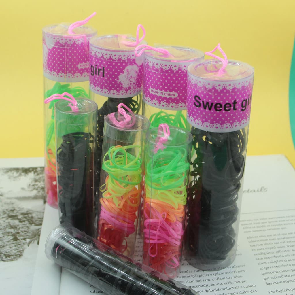 F036 Forte Puxar Acessórios de Cabelo Inquebrável Anel de Cabelo Cabeça Corda Corda de Cabelo Crianças Cor Faixa de Borr