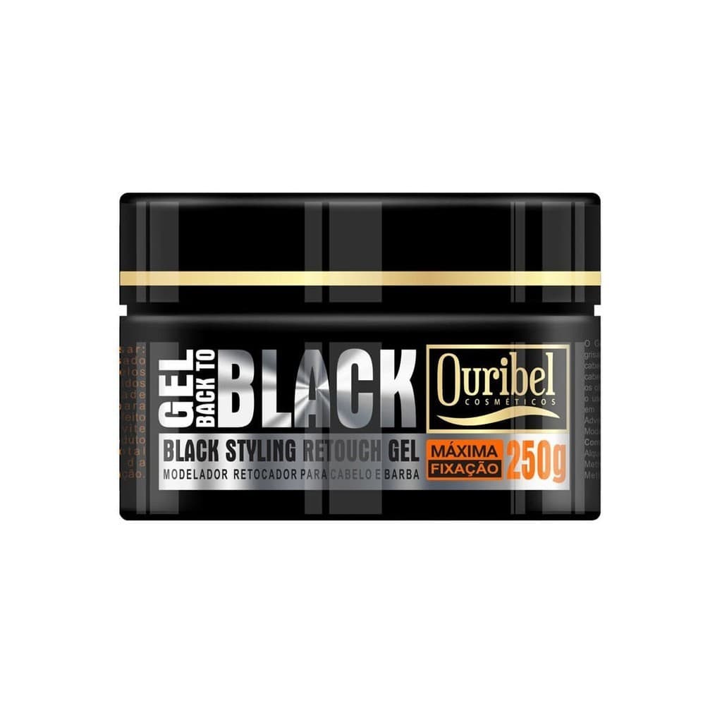 Gel Cera Black Modelador Capilar Ouribel 250g Alta Fixação Disfarce de Grisalhos