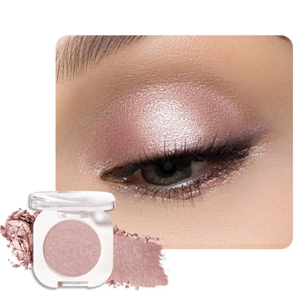 Sombra de Olhos Individual Champagne Shimmer, adequada para idosos, sombra de olhos mini leve e mista, paleta de sombra