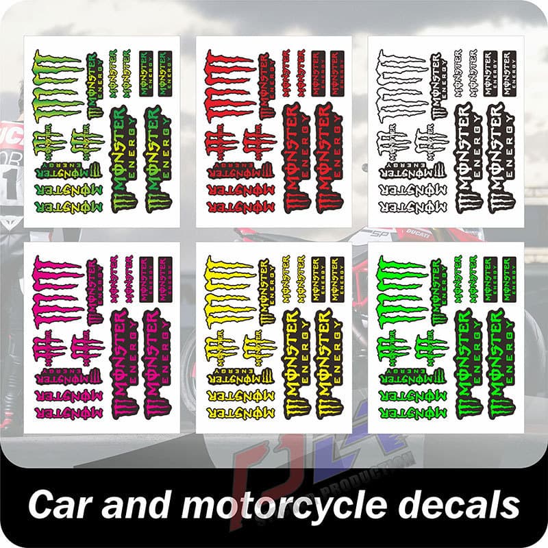 Adequado para adesivos refletivos de garras para modificação de motocicletas e veículos elétricos, decalques de garras d