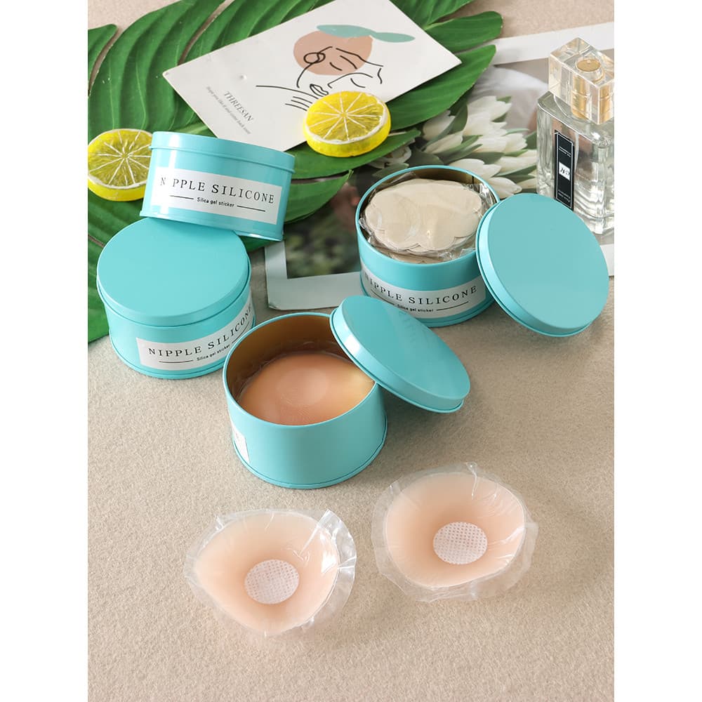 Adesivos de mamilo feminino verão anti-colisão anti-reflexo estilo fino estilingue invisível Silicone peito adesivos G11