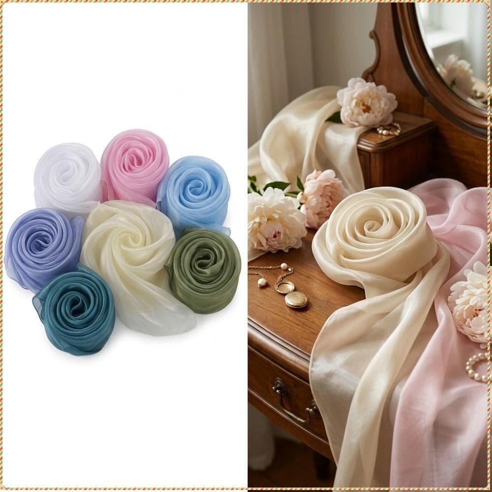 Tecido De Organza  , Tule Leve E Água Cortina De Fundo Brilhante