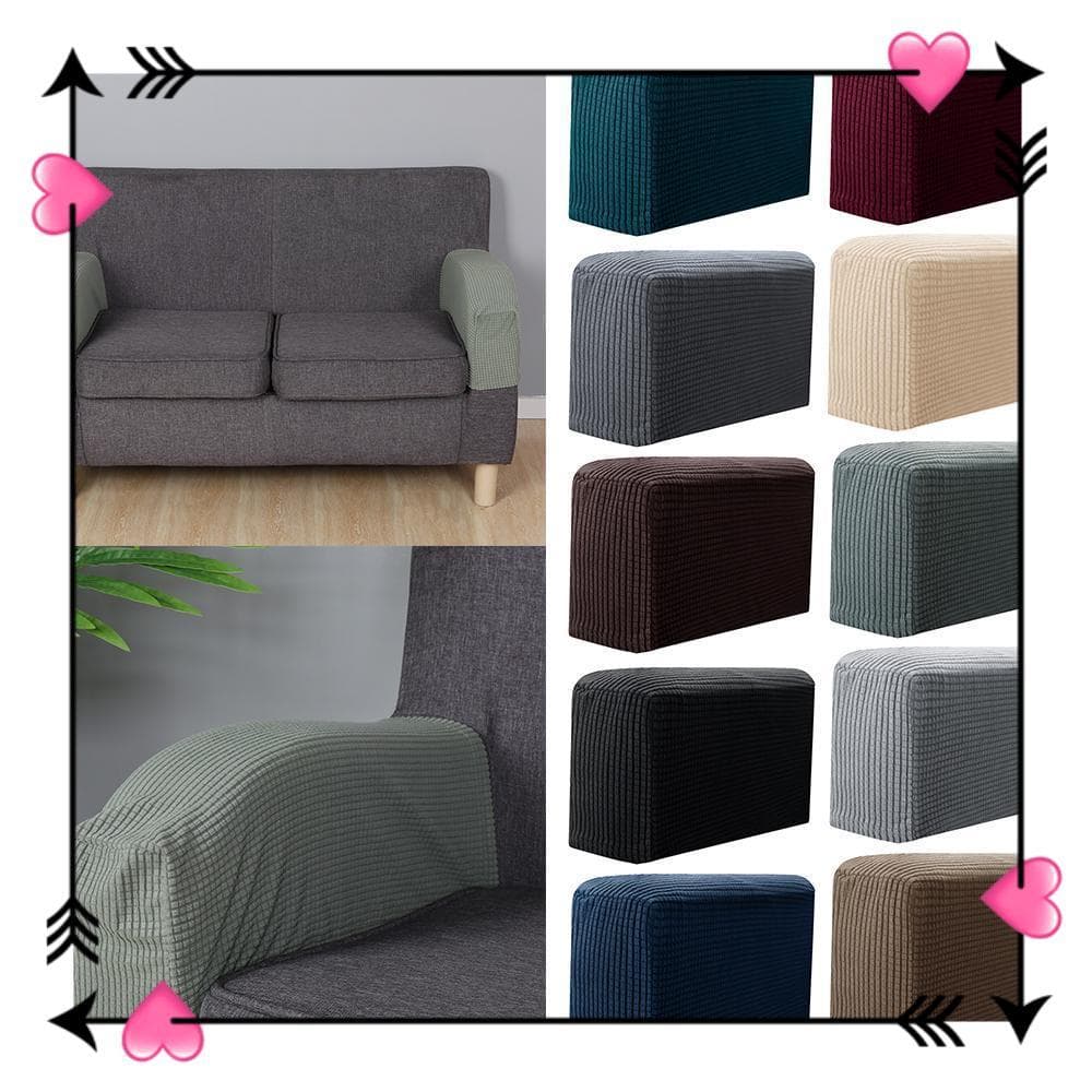 Mutável 2 Pcs Alta Qualidade Sólida Tampa Do Sofá Capas De Braço Removível Stretchy Mobiliário / Multicolor