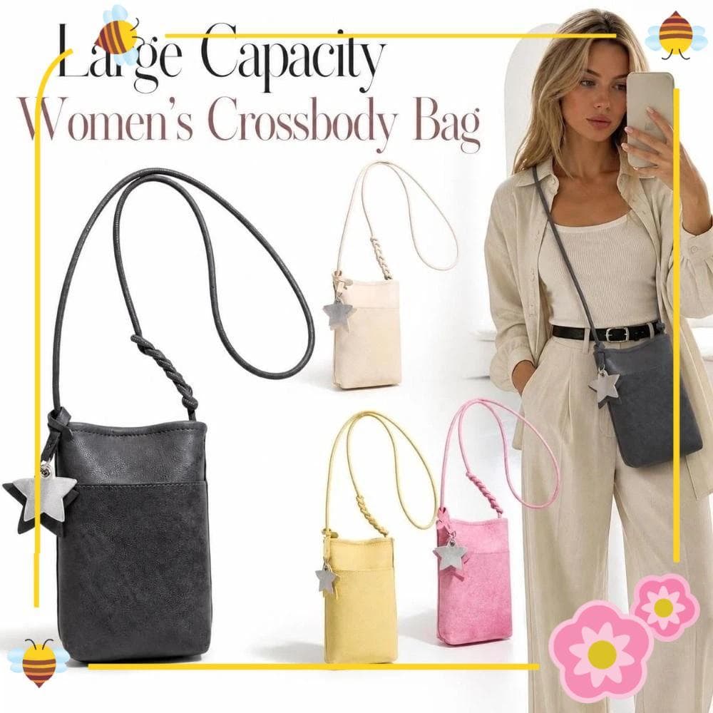 Bolsa Feminina Crossbody , Alças Finas Estrela Decorativa Pingente De Telefone , Couro PU Para Celular