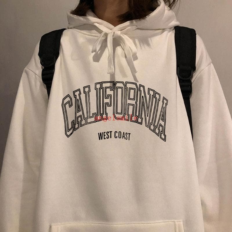 Ace Feminino Oversized Moletom Com Capuz Pulôver Letras Estampadas