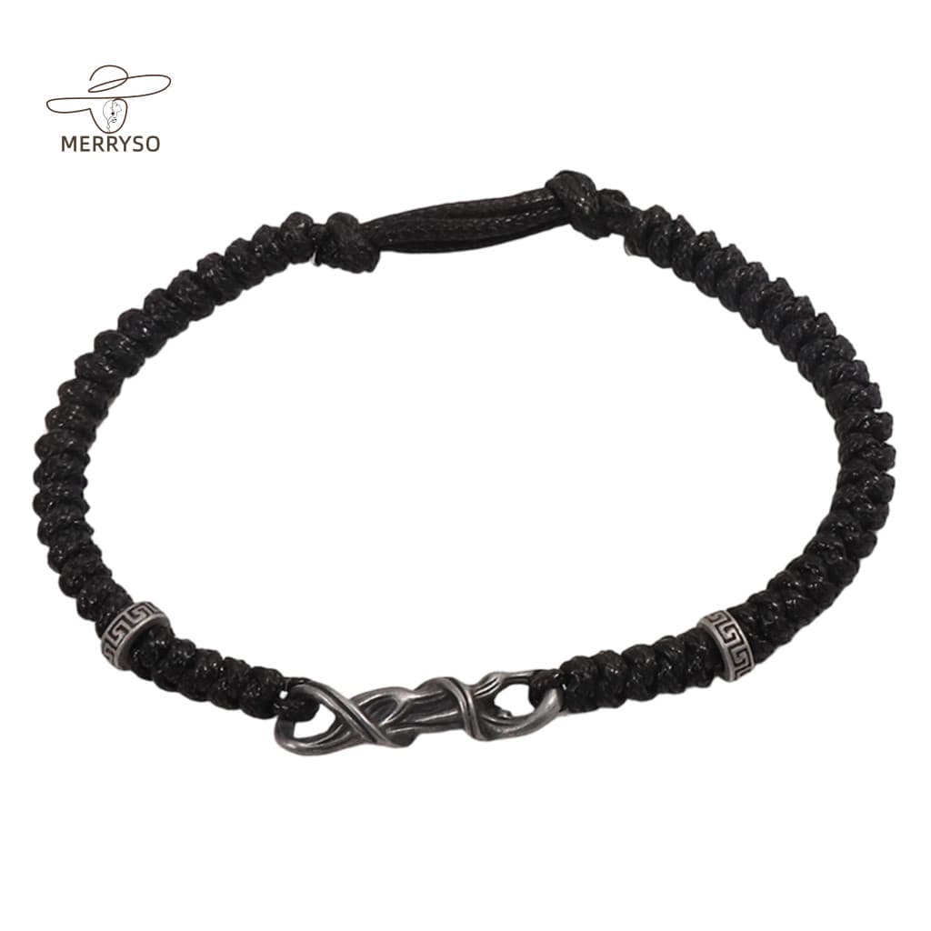 Merryso-Joias De Pulso Da Moda Casual , Presente Minimalista De Boho , Pulseira De Corda De Liga Feita À Mão , Pulseiras