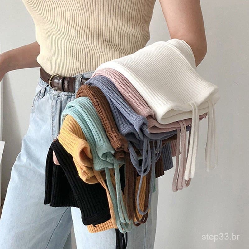 Colete Camisole Tricotado Feminino de Verão