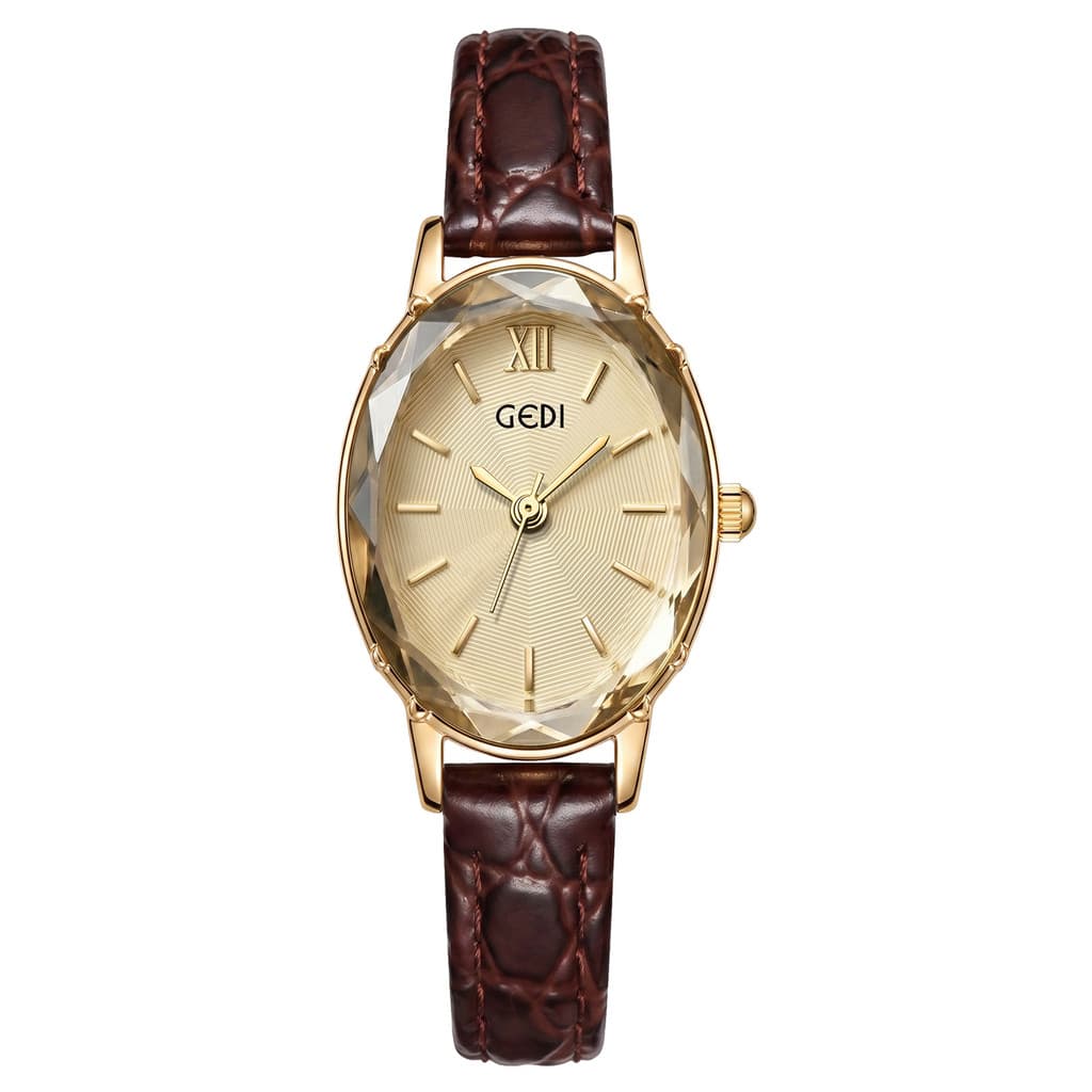 CILOA-Relógio feminino leve luxuoso Oval de alto valor à prova d'água-13104