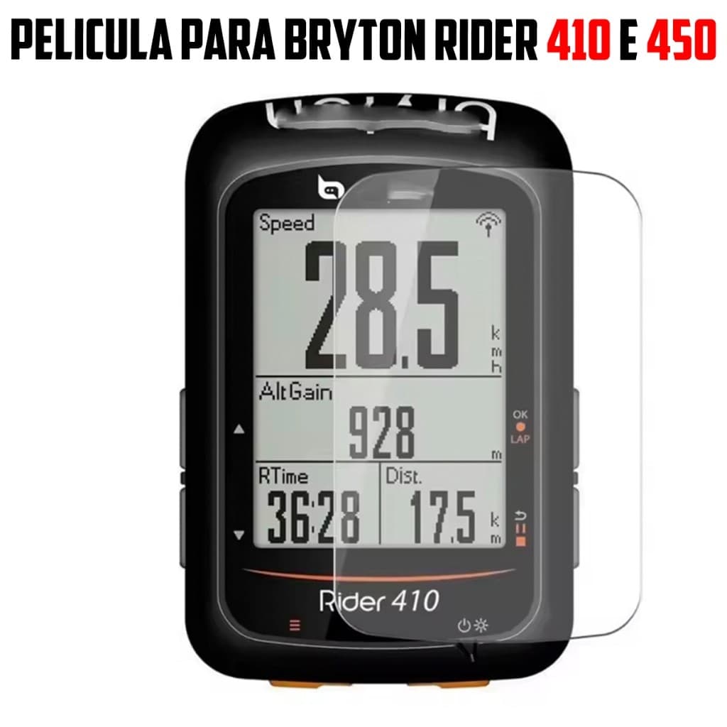Película para Ciclocomputador gps Bryton Rider 410 e 450 de Hidrogel Proteção de Tela
