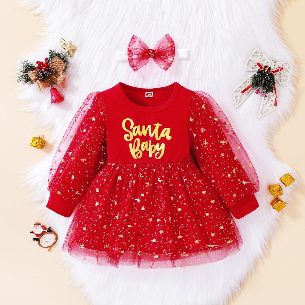 Meninas vestido de inverno novo estilo natal vestido de princesa menina saia vestido de férias vermelho moda na moda