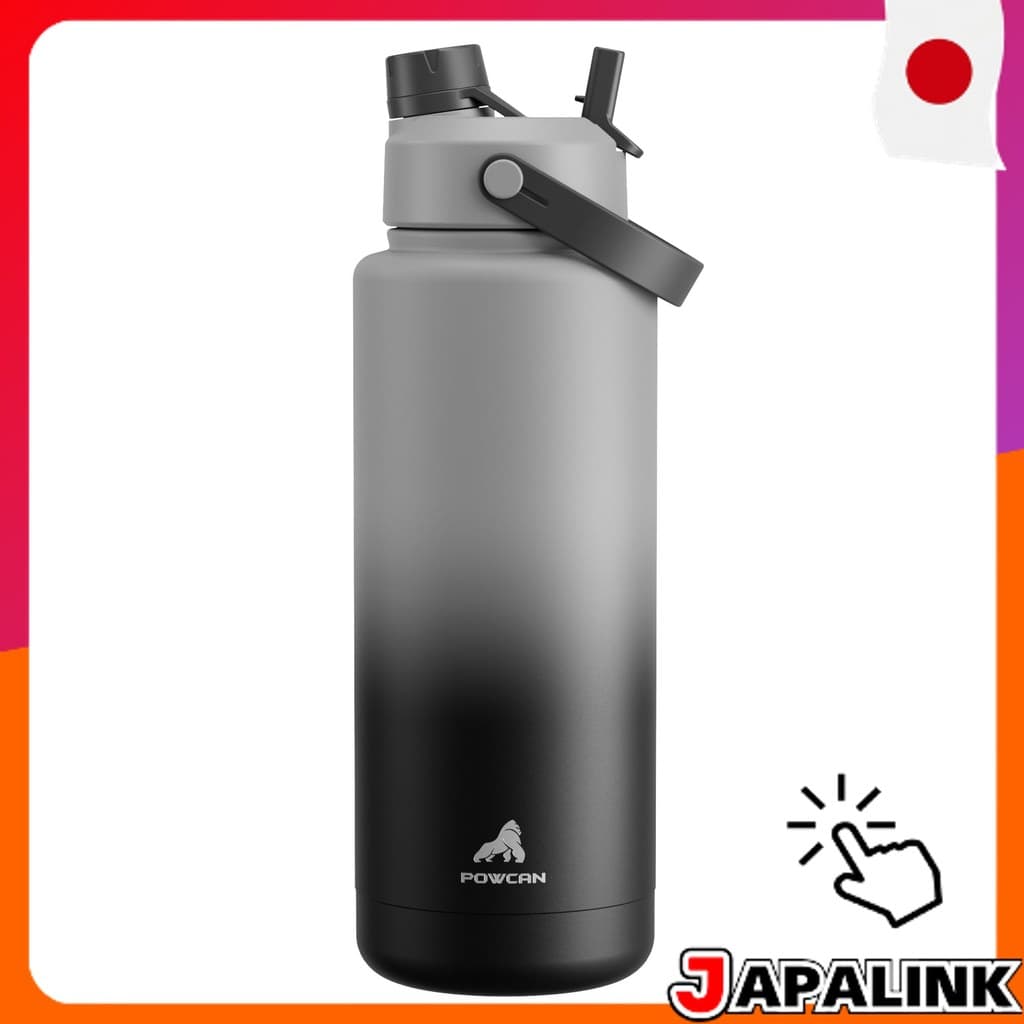 POWCAN Garrafa Térmica 2 em 1 com Canudo e Tampa para Esportes Viagem Escola 【Direct from Japan】