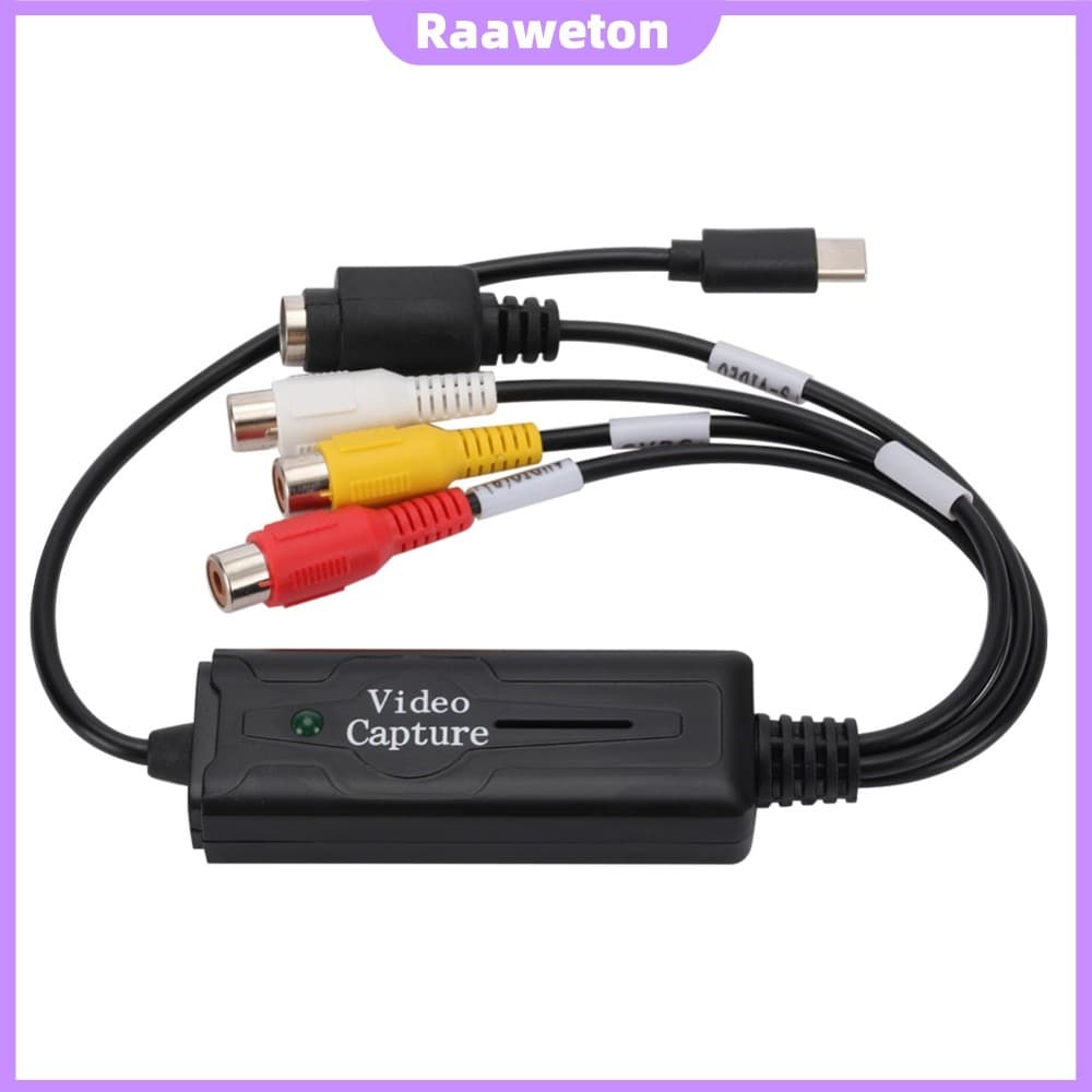 Placa Adaptadora De Captura De Áudio USB 3.1 DVD Conversor Vídeo Tipo C De 1 Canal [Raaaweton.br]