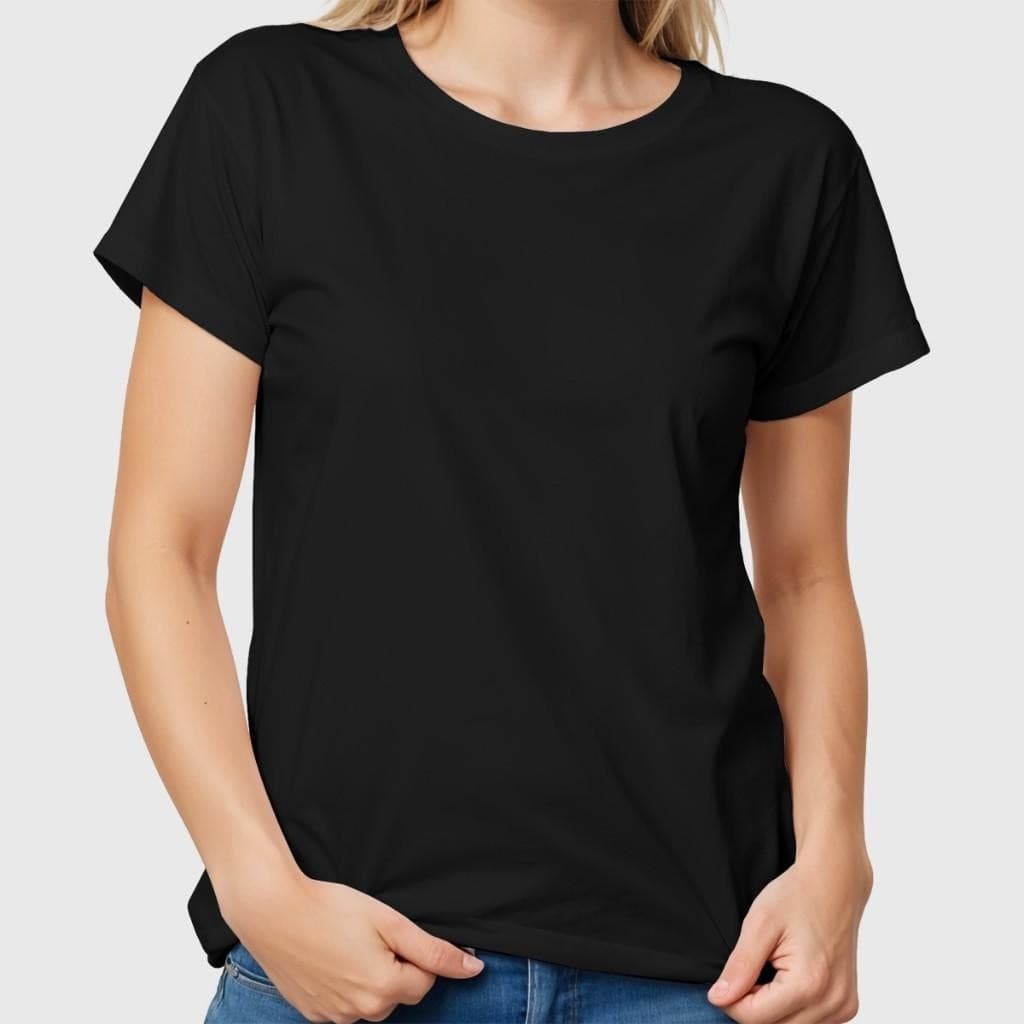 Camiseta Feminina 100% Algodão Lisa Várias Cores Sem Estampa