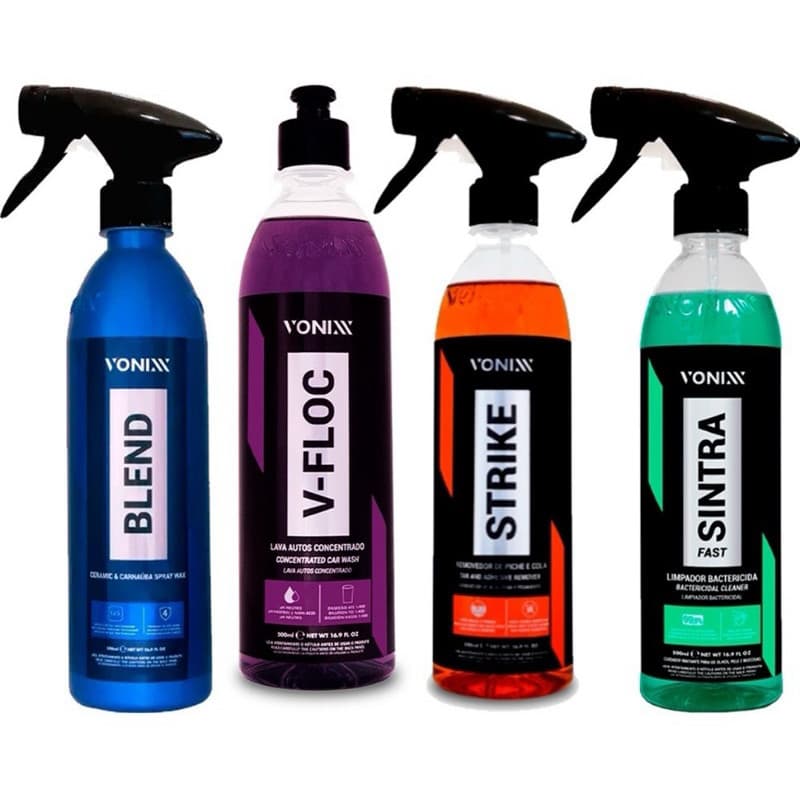 Kit Vonixx Blend Cera V-Floc Shampoo Strike Removedor Sintra Limpeza