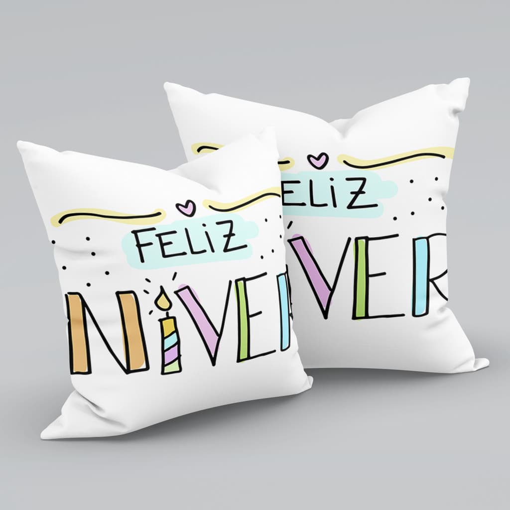 Capa de Almofada Decorativa 45x45cm - Coleção Celebração