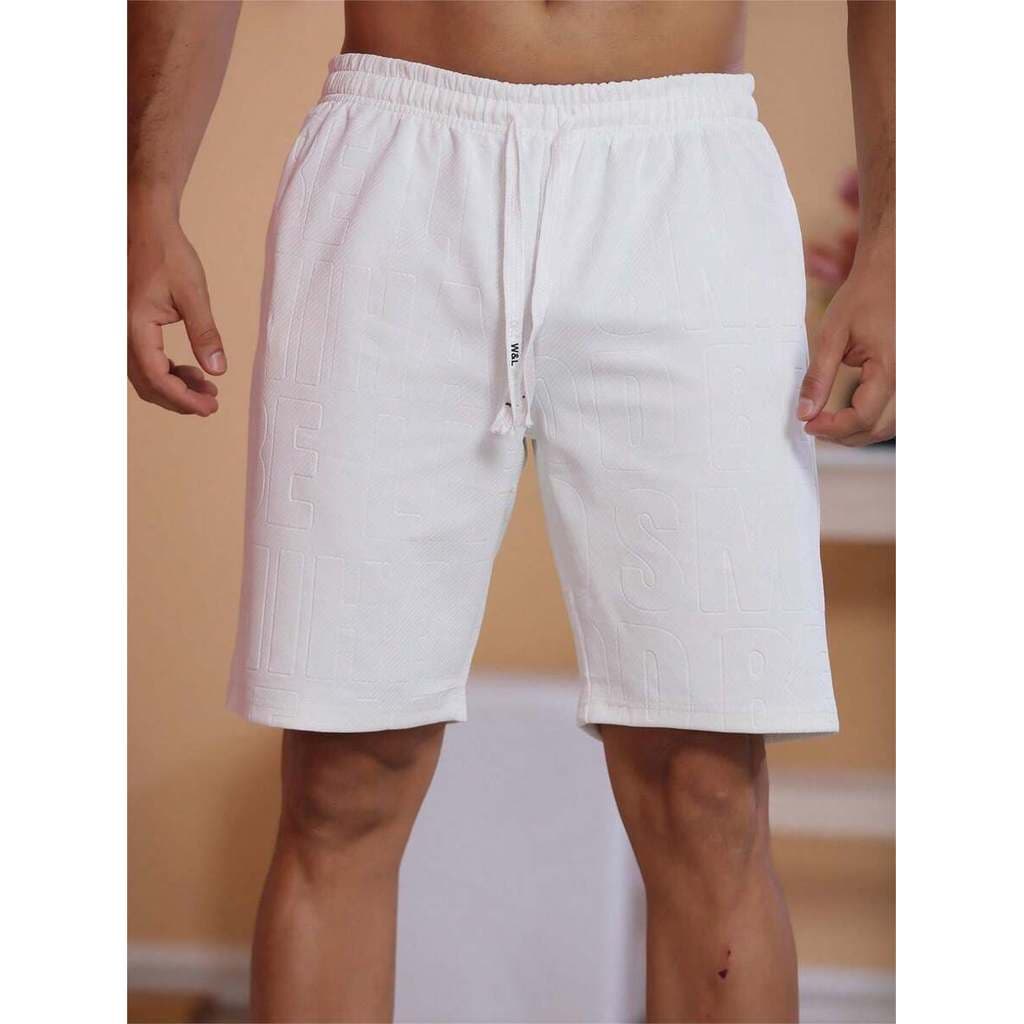 BERMUDA MOLETIM MOLETOM Colorida letras em relevo MASCULINO SHORT IMPORTADO SPORT Esportivo Casual