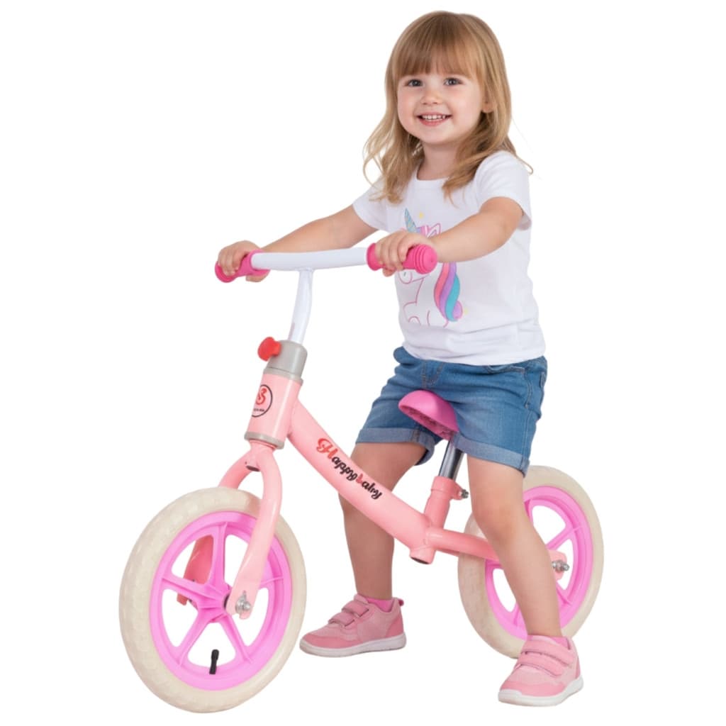 Bicicleta de Equilíbrio Sem Pedal Infantil Rosa - Castela