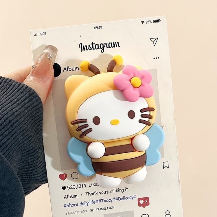 Bonito Desenho Animado  Chorando Bebê Rabbit Para Suporte De Sucção Magnética Adesivo Traseiro De Celula