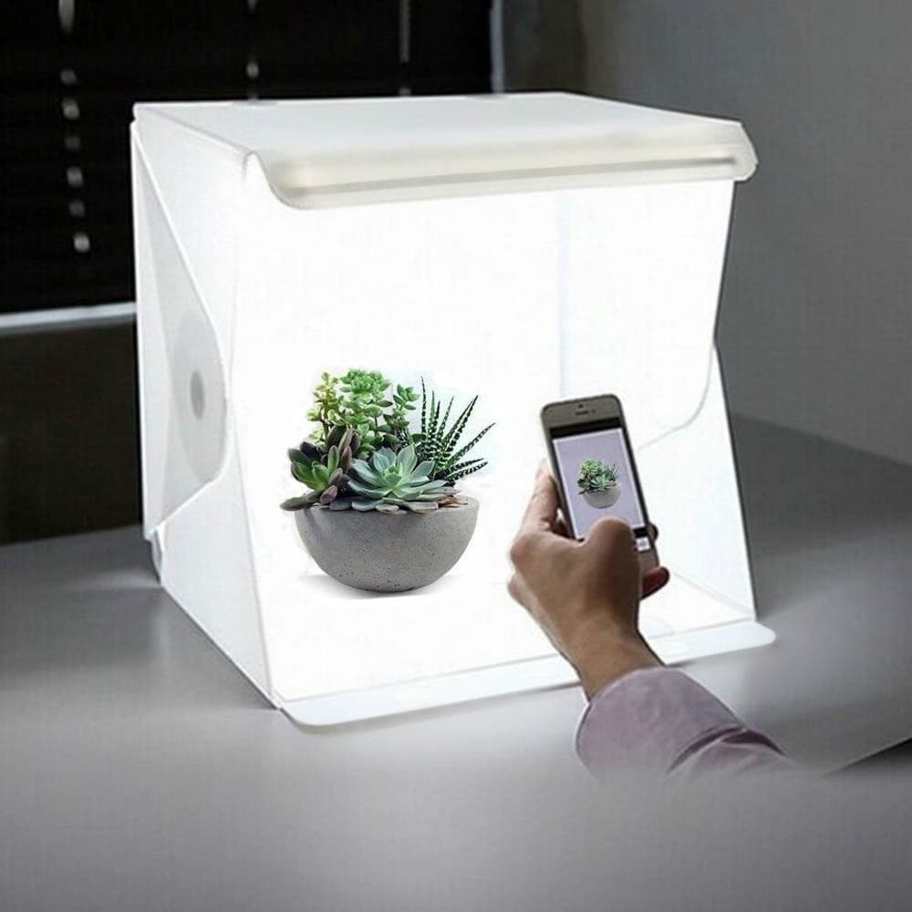 Mini Estudio Fotográfico Portatil Com Luz Led Photo Studio Usb Portatil