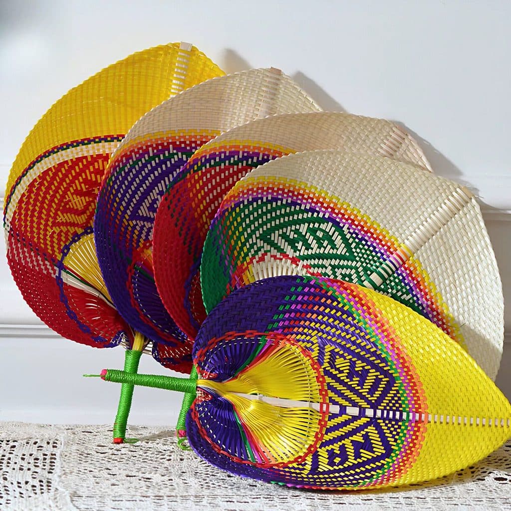 Ventilador de tecido de bambu fino tecido grande ventilador do plutônio doméstico idoso bebê legal ventilador Retro esti