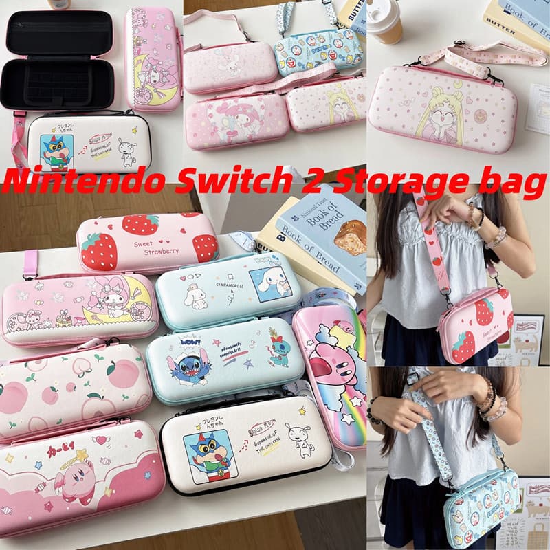 Novo Para 2026 Nintendo Switch 2 Bolsa OLED Capa Protetora À Prova De Choque De Armazenamento Fofa De Desenho Animado Po