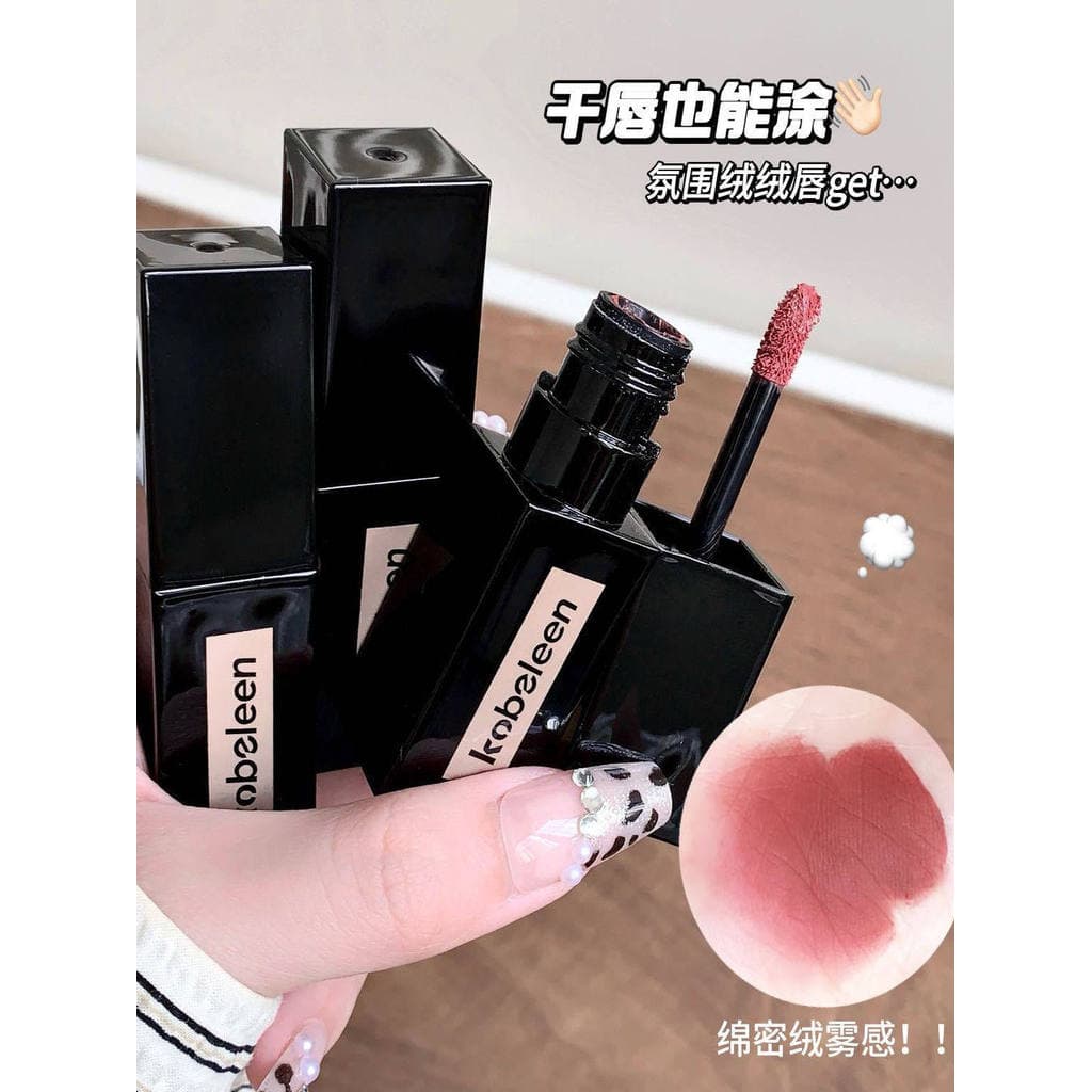 Genuíno kobeleen veludo fosco esmalte labial delicado sedoso clareamento Natural hidratante fosco esmalte labial batom b