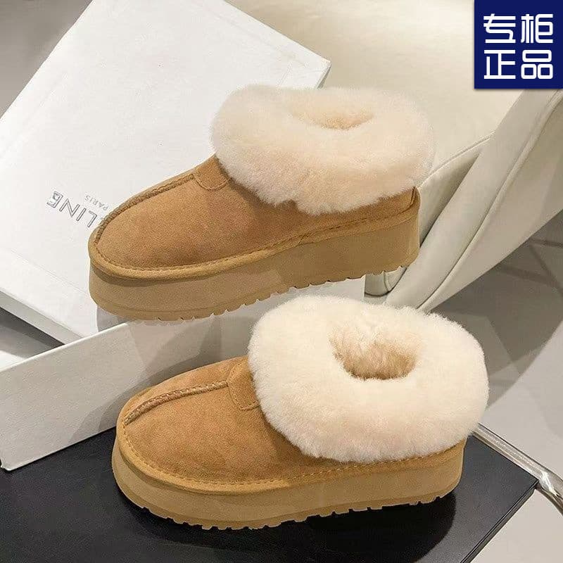 Botas Baida, sapatos de algodão, botas de inverno femininas com forro de pelúcia e sola grossa, modelo novo 2025, botas