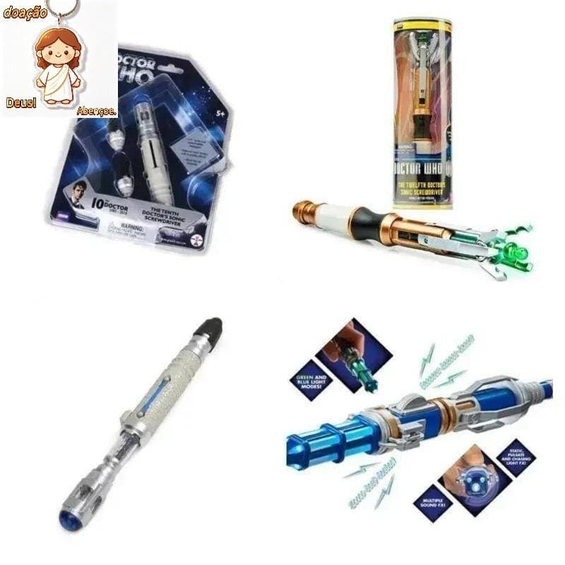 Merchandise de Doctor Who Personagem Chave de Fenda Sonic 12a 10a 14fh Adereços de Filme Modelo Caneta Sonic Luz