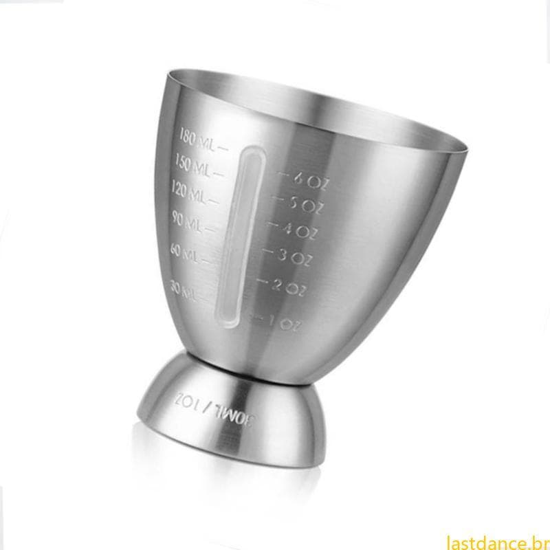 Las Elegante Copo Medição Design Aço Inoxidável 304 Para Bartenders E Cozinha Doméstica 180ml Medida