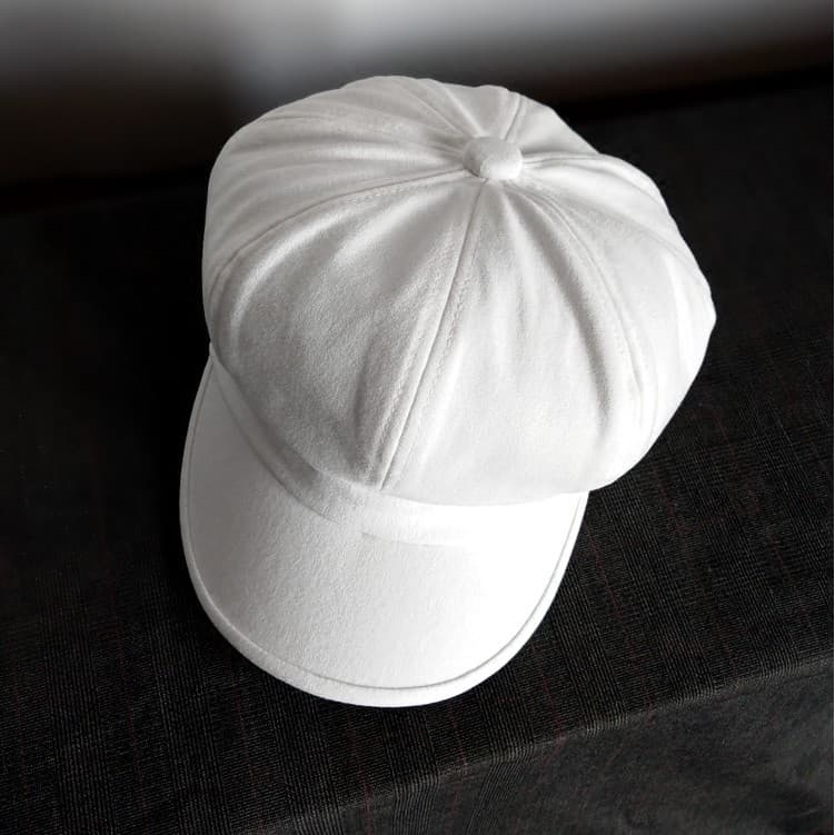 Chapéu octogonal branco feminino primavera verão coreano rua Retro All-Match japonês cor sólida boina Newsboy chapéu ver