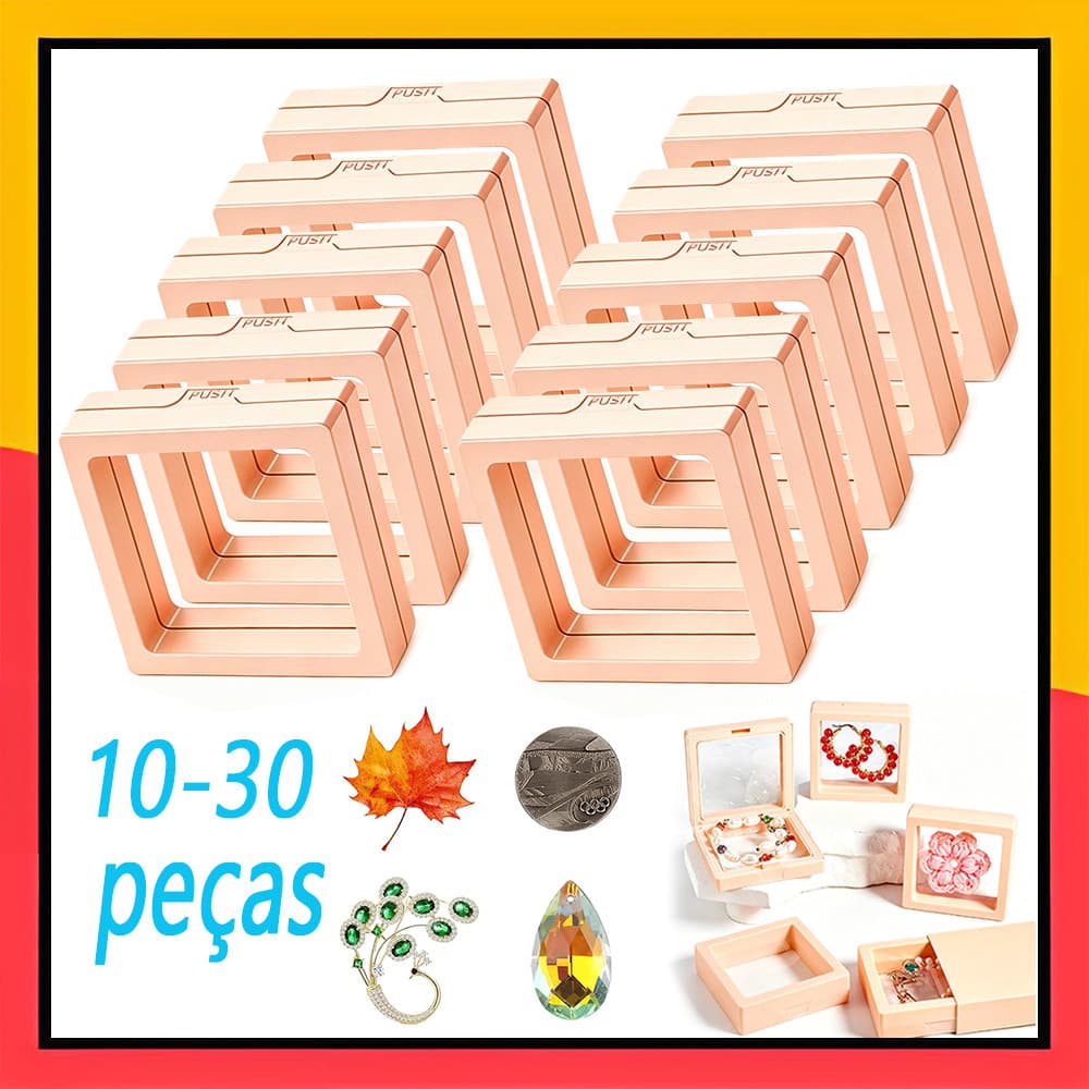 Caixa de armazenamento de joias antioxidação de filme PE Conjunto de 10 peças, tamanho 7 x 7 cm