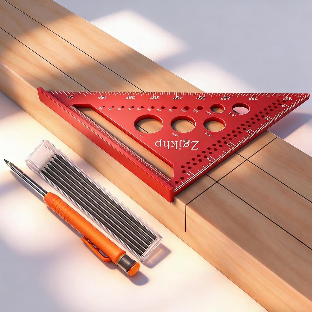 Esquadro de Metal de 7 Polegadas para Carpinteiros - Ferramenta Versátil de Alumínio para Medição e Marcação Precisa, In