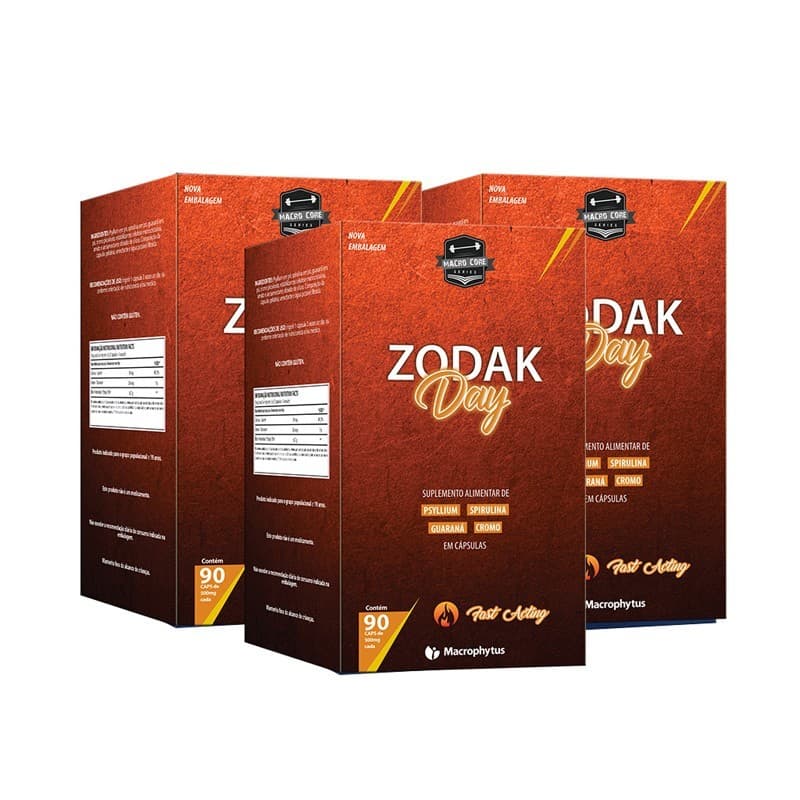 Kit 3 Zodak Day 90 cápsulas
