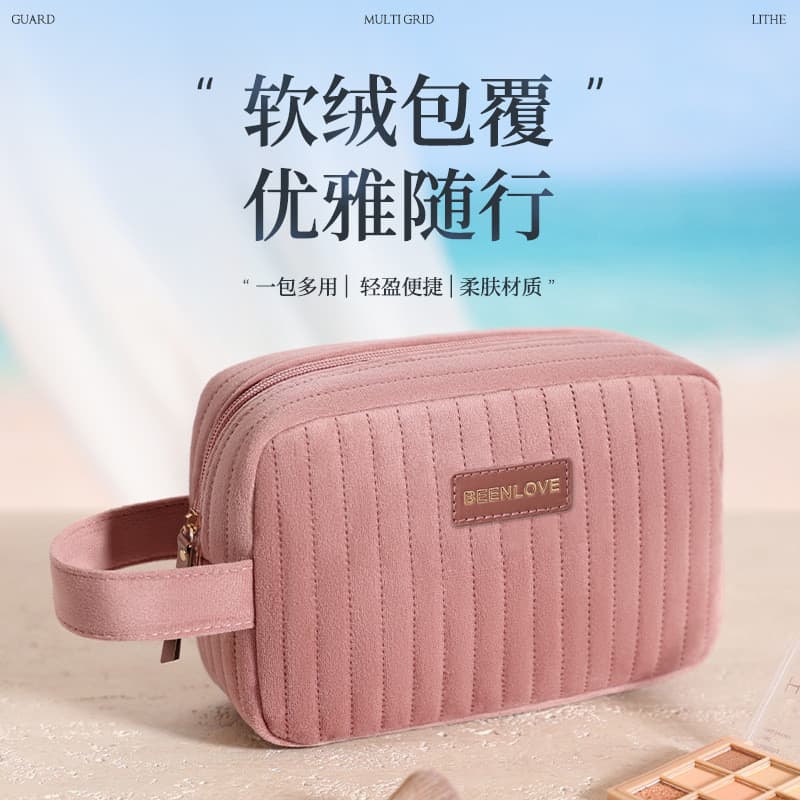 Nova bolsa de cosméticos de viagem feminina portátil requintada bolsa de armazenamento de cosméticos portátil bolsa de m