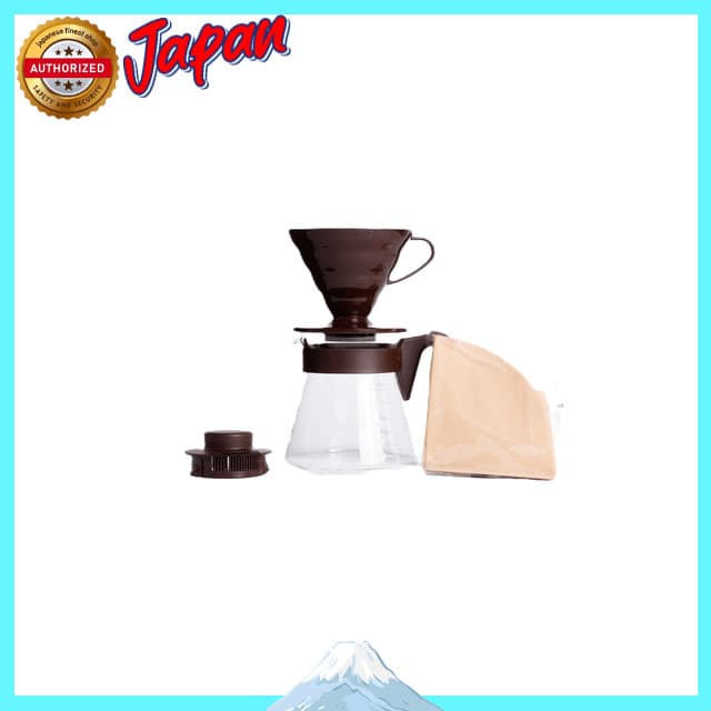 HARIO (ハリオ) Servidor de Café V60 Conjunto Para 1 a 4 Xícaras