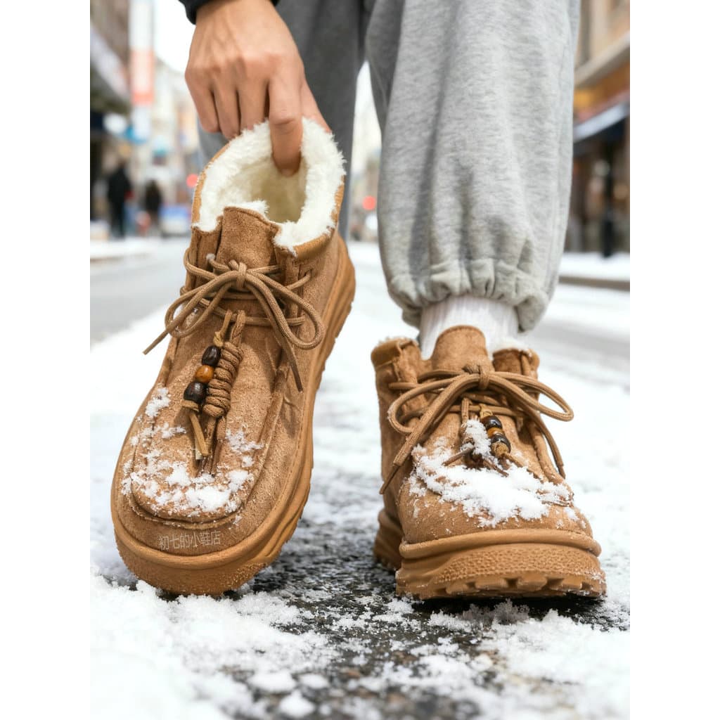 Botas de neve sapatos masculinos velo canguru sapatos de inverno botas de algodão de alta qualidade engrossado botas cur